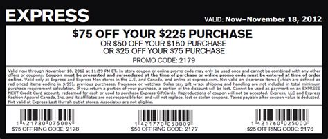 Express Coupons Printable 30 Off 75 September 2018