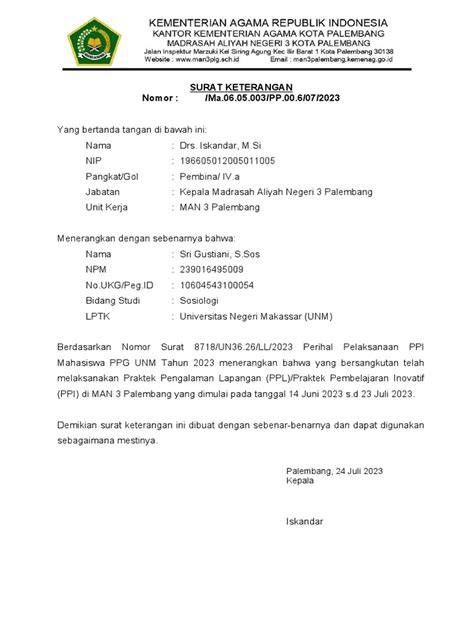 FAQ Surat PPL