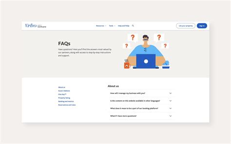 FAQ page on website