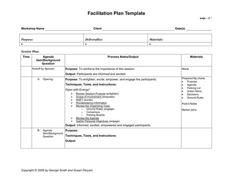 Facilitation Template