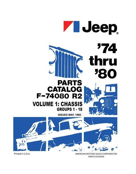 Factory Jeep Parts Catalog