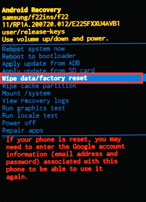 Factory Reset