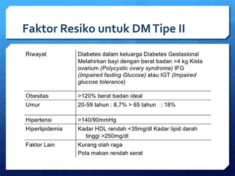 Faktor Risiko Diabetes Tipe 2
