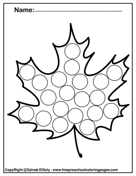 Fall Dot Painting Printables
