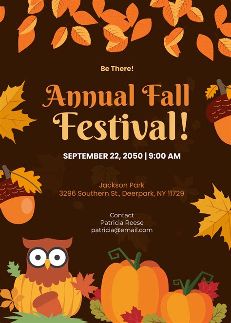 Fall Festival Invitation Template Free