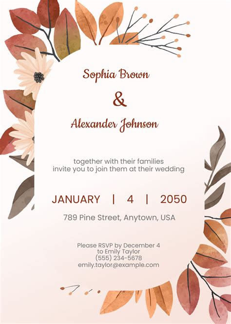 Fall Invitation Templates Free Download