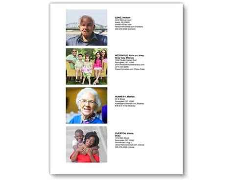 Family Directory Template