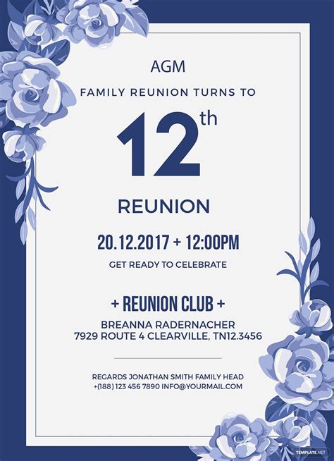 Family Reunion Invite Template