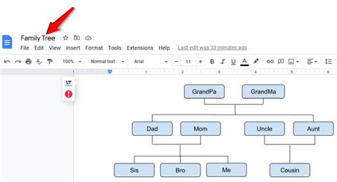 Family Tree Templates Google Docs