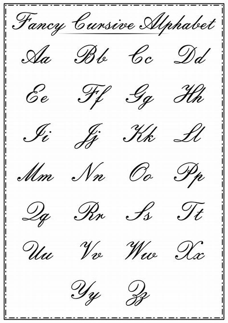 Fancy Cursive Chart