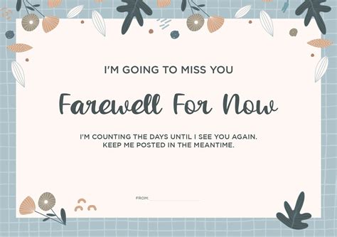 Farewell Printable Cards