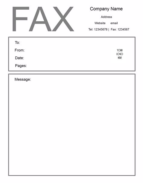 Fax Letter Template
