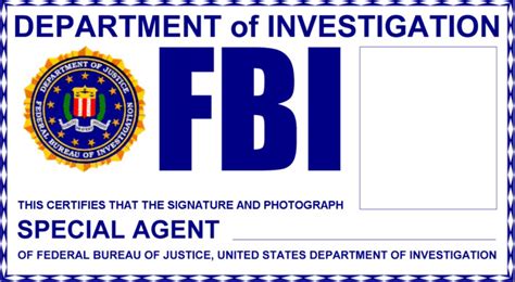 Fbi Id Template