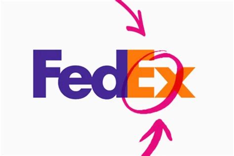 FedEx logo with hidden arrow