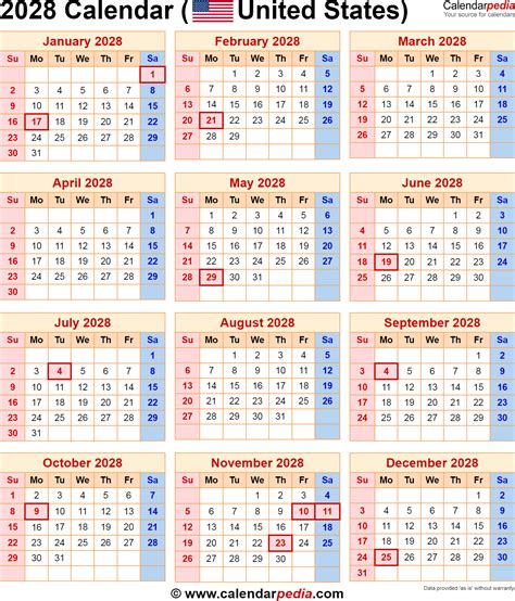 Federal Calendar
