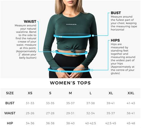 Female Chest Size Chart