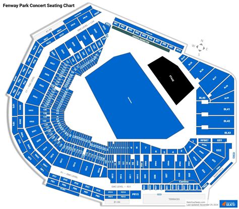 Fenway Park Concert Seating Chart