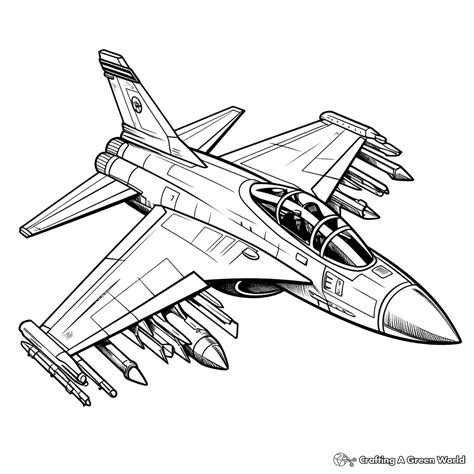 Fighter Jet Printable Coloring Pages