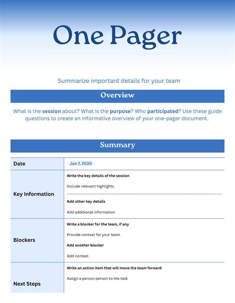 File Format Showdown One Pager Template