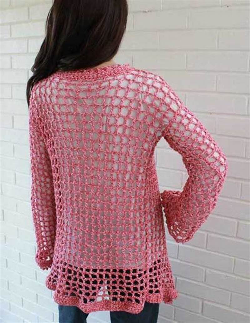 Filet Crochet Cardigan Pattern