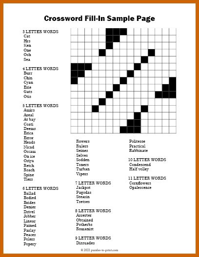 Fill In Printable Puzzles