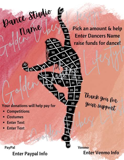 Fill My Dancer Fundraiser Template Free