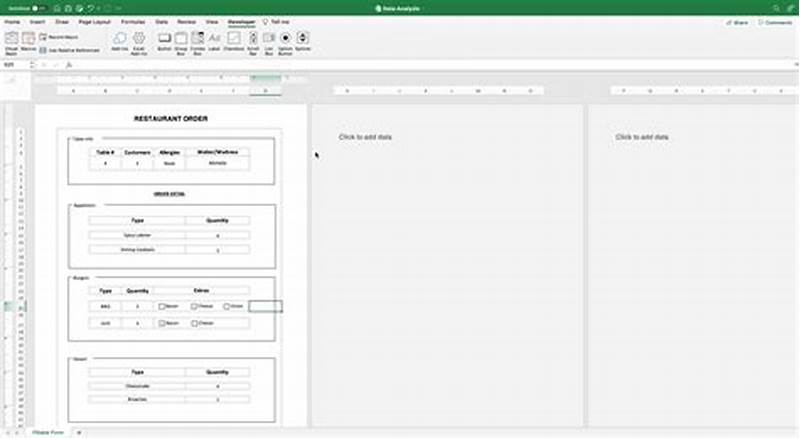 Fillable Form In Excel