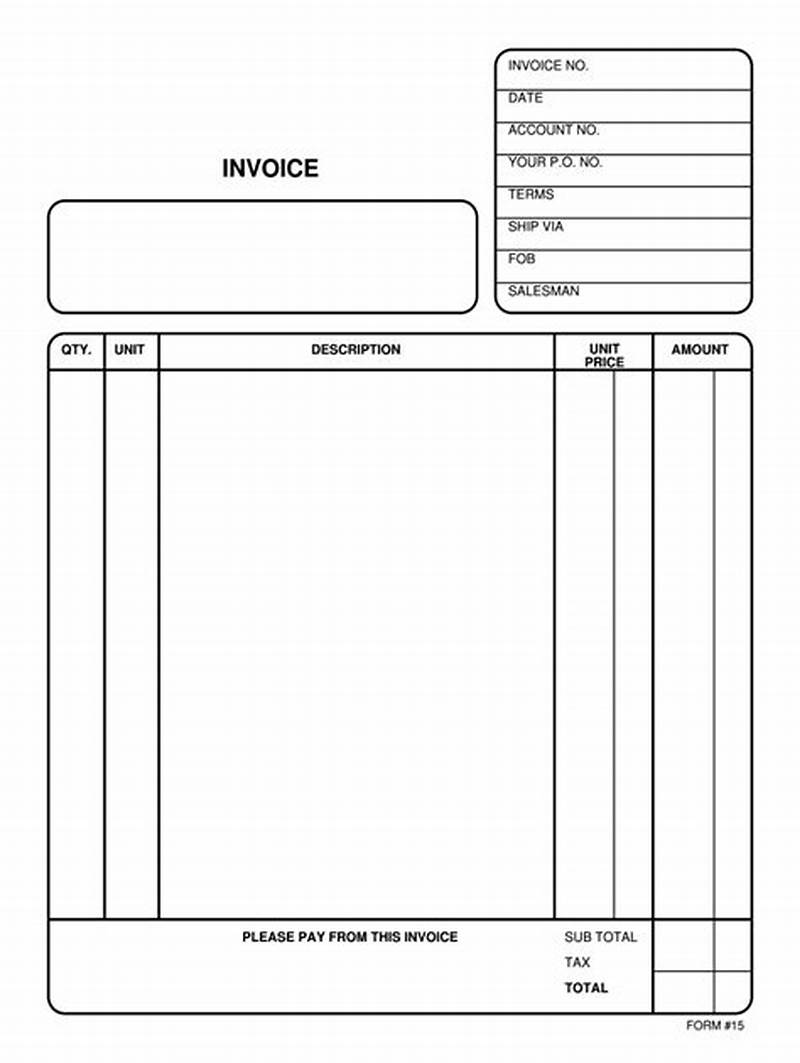 Fillable Invoice Form Free
