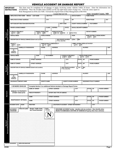 Filling out a damage report form