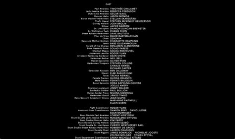 Film Closing Credits Template
