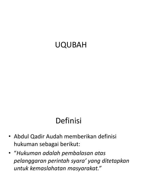 Filosofi Uqubah