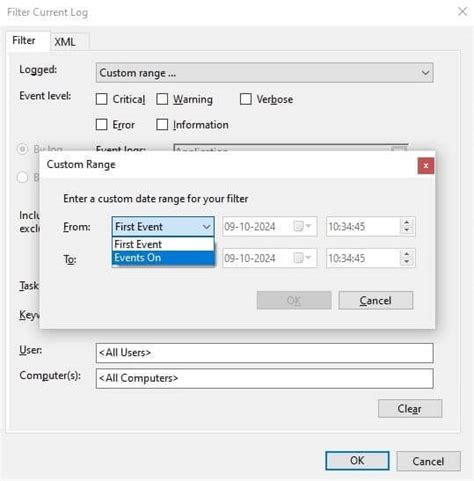 Filtering and Searching Logs in Event Viewer