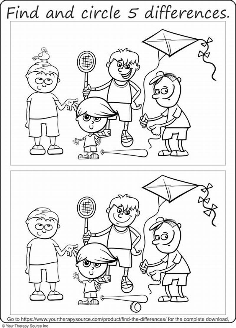 Find Differences Printable