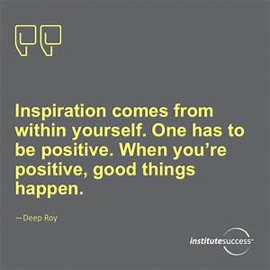 Find Inspiration within Yourself
