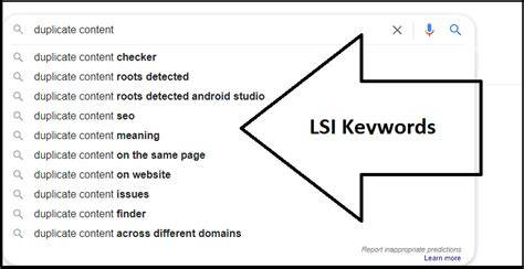 Finding LSI Keywords on Google