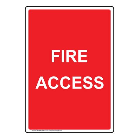 Fire Access Sign