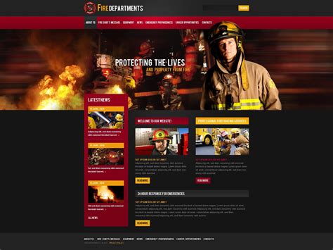 Fire Department Website Templates
