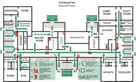 Fire Evacuation Map Template