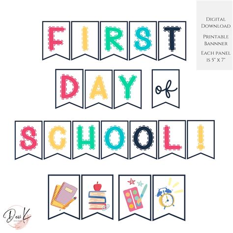 First Day Of School Banner Printable