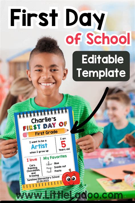First Day Of School Templates Free Download