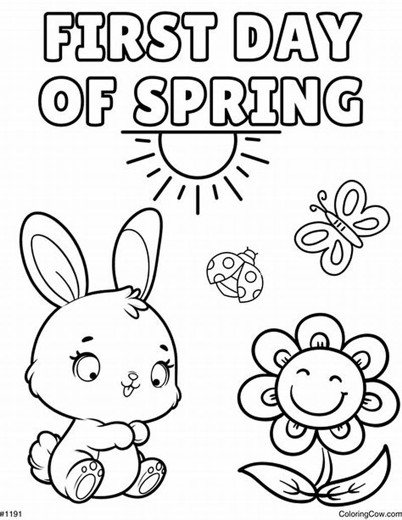 First Day Of Spring Coloring Pages Free