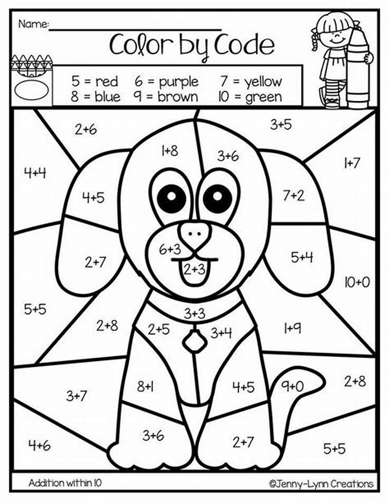 First Grade Math Coloring Worksheets