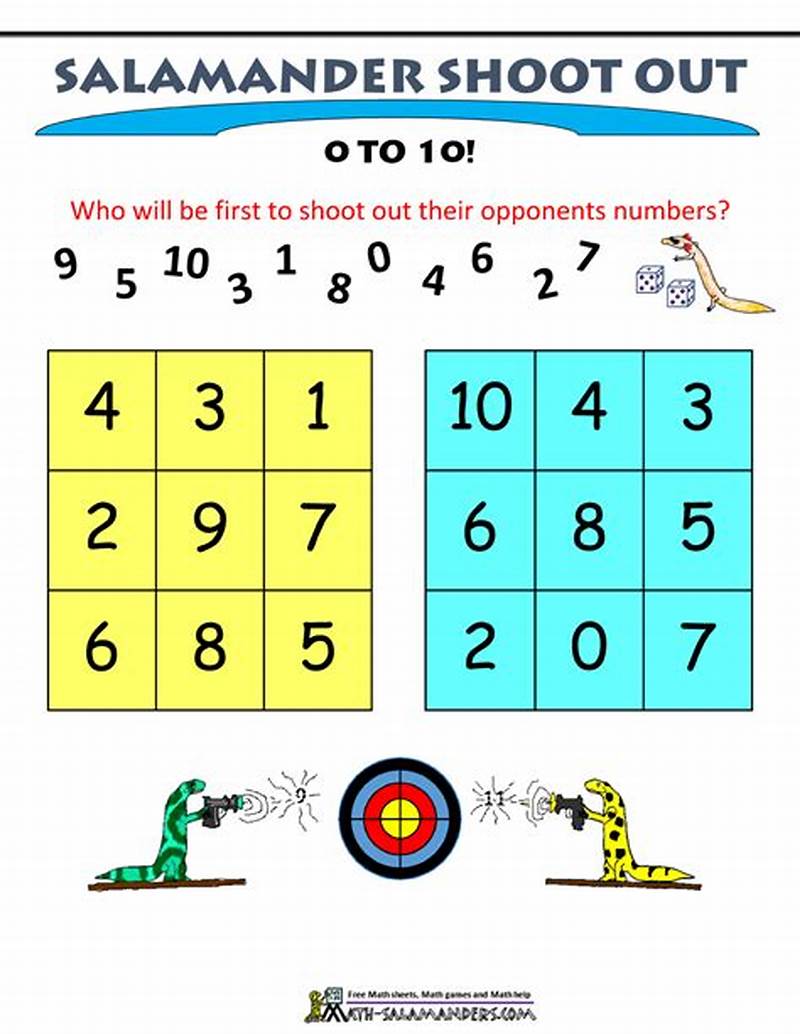First Grade Math Games Printable