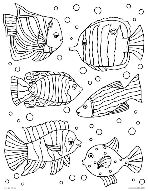 Fish Printable Coloring