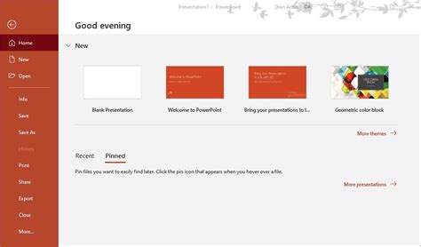 Fitur Open Microsoft PowerPoint