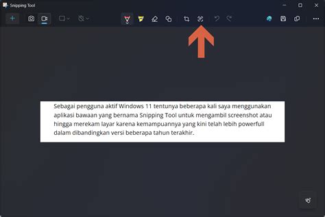 Fitur Share Snipping Tool