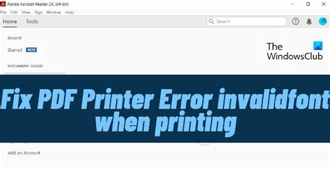 Fix PDF Printer Error