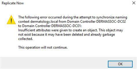 Fixing Windows Server Replication Error 8606