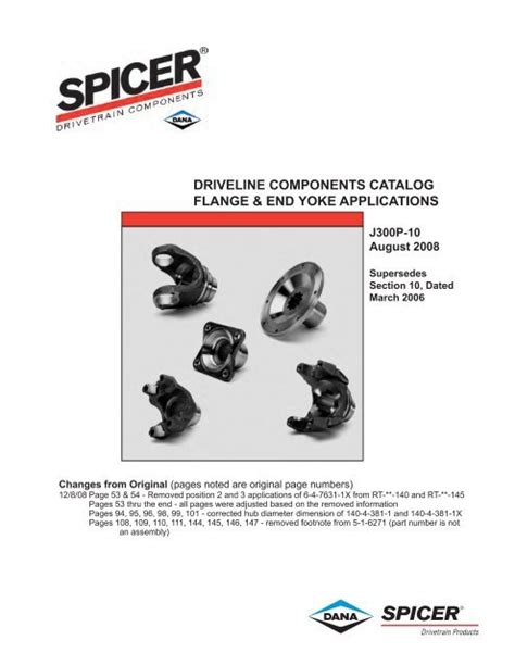 Flange Yoke Catalog