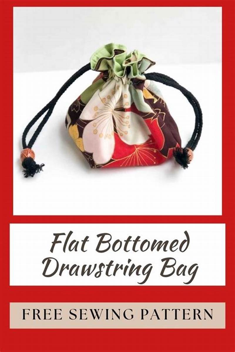 Flat Bottom Drawstring Bag Pattern